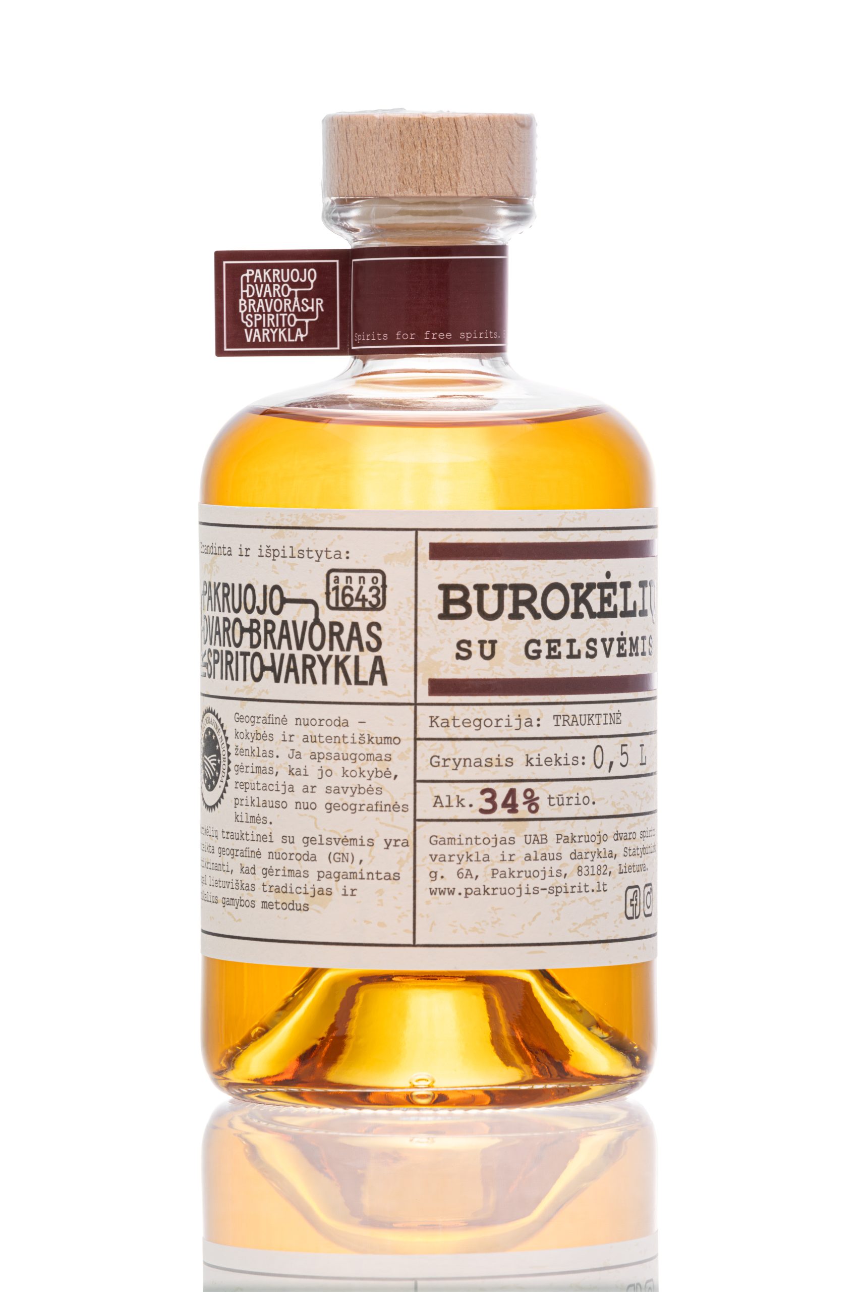 Burokėlių trauktinė su gelsvėmis 0,5 L